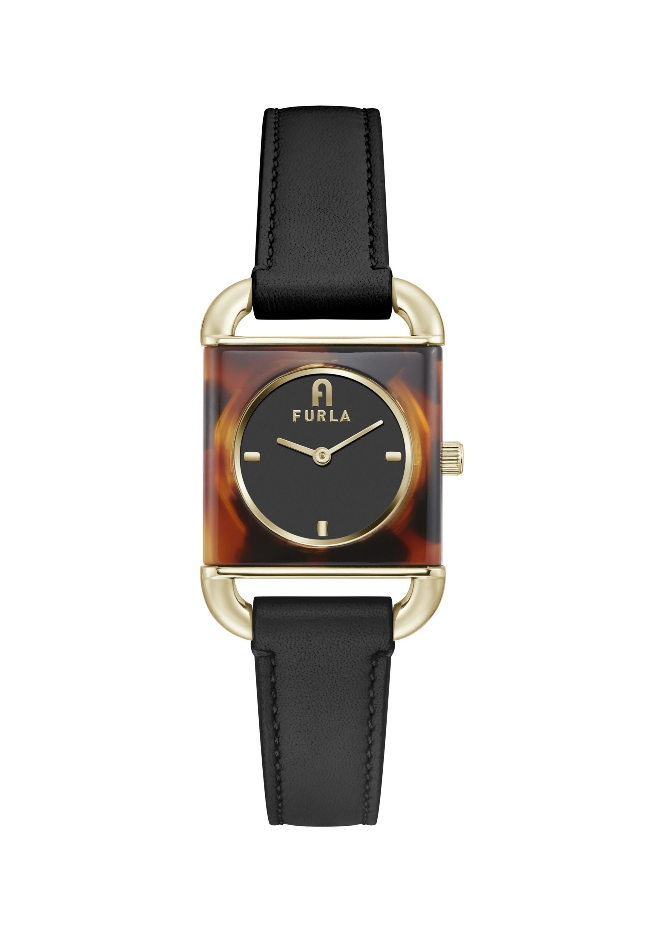 FURLA Armbanduhr 'Arco Square ' in Schwarz: Vorderseite