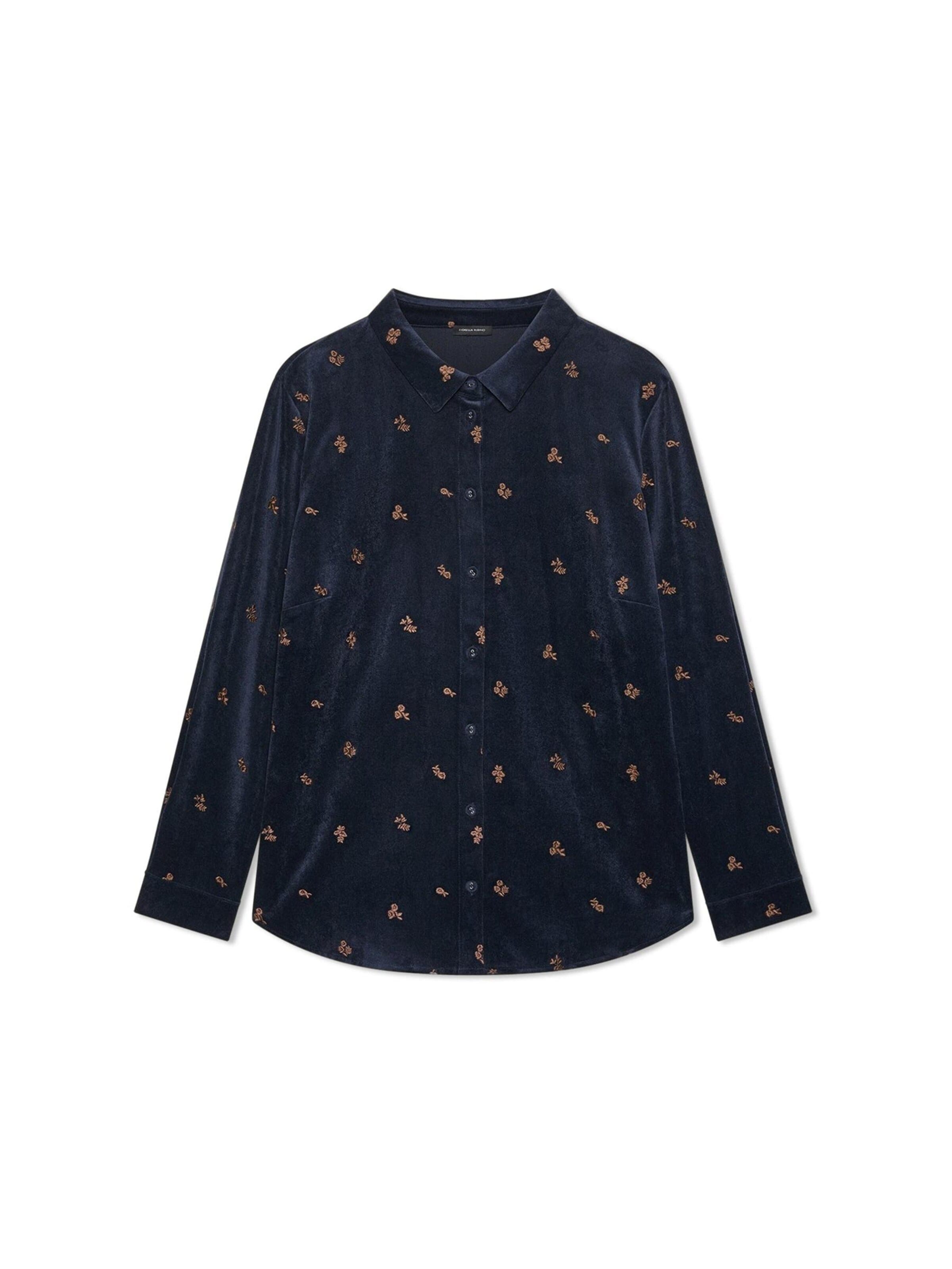 Camicia da donna di Fiorella Rubino in blu: frontale