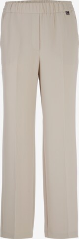 Marc Cain Wide leg Pleated Pants in Beige: front