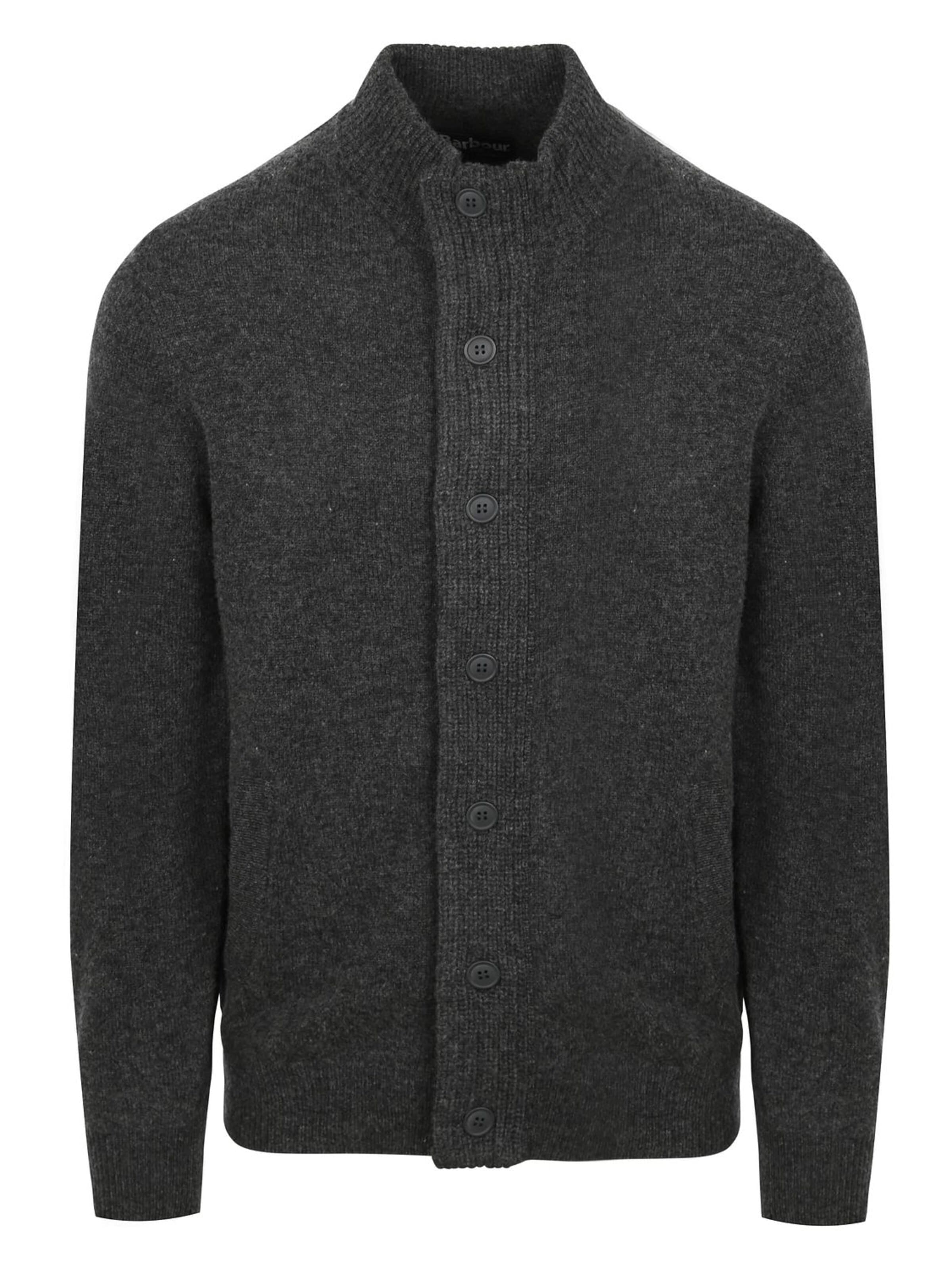 Barbour Knit Cardigan in Grey: front