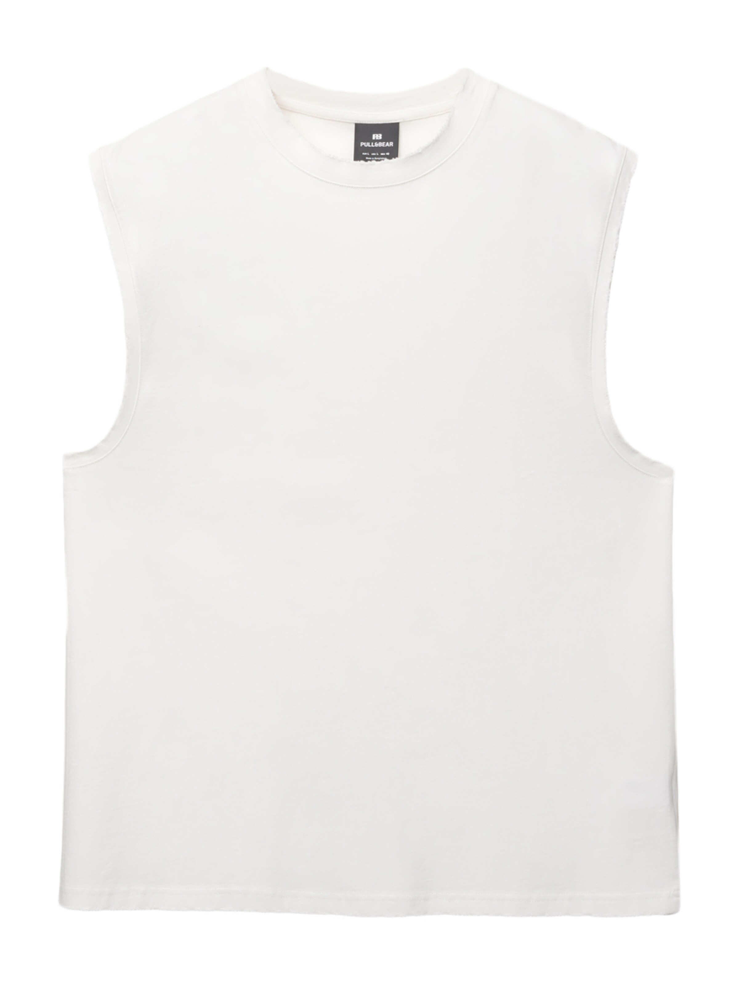 T-Shirt Pull&Bear en blanc : devant