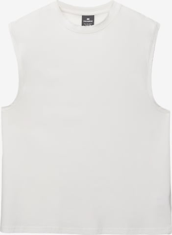 T-Shirt Pull&Bear en blanc : devant