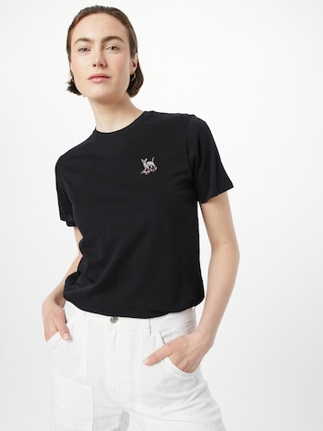 Iriedaily Shirt 'Sneaker Cat' in Black: front