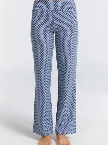 Leela COTTON Wide leg Pants 'Damen Bio-Baumwoll Komforthose' in Blue: front