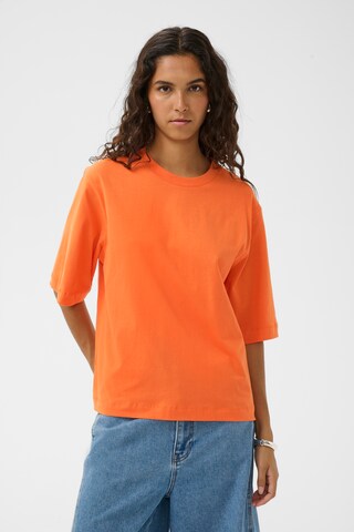 SOAKED IN LUXURY - Camisa 'SLJina' em laranja: frente