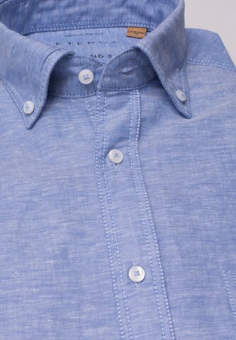 ETERNA Regular fit Button Up Shirt in Blue