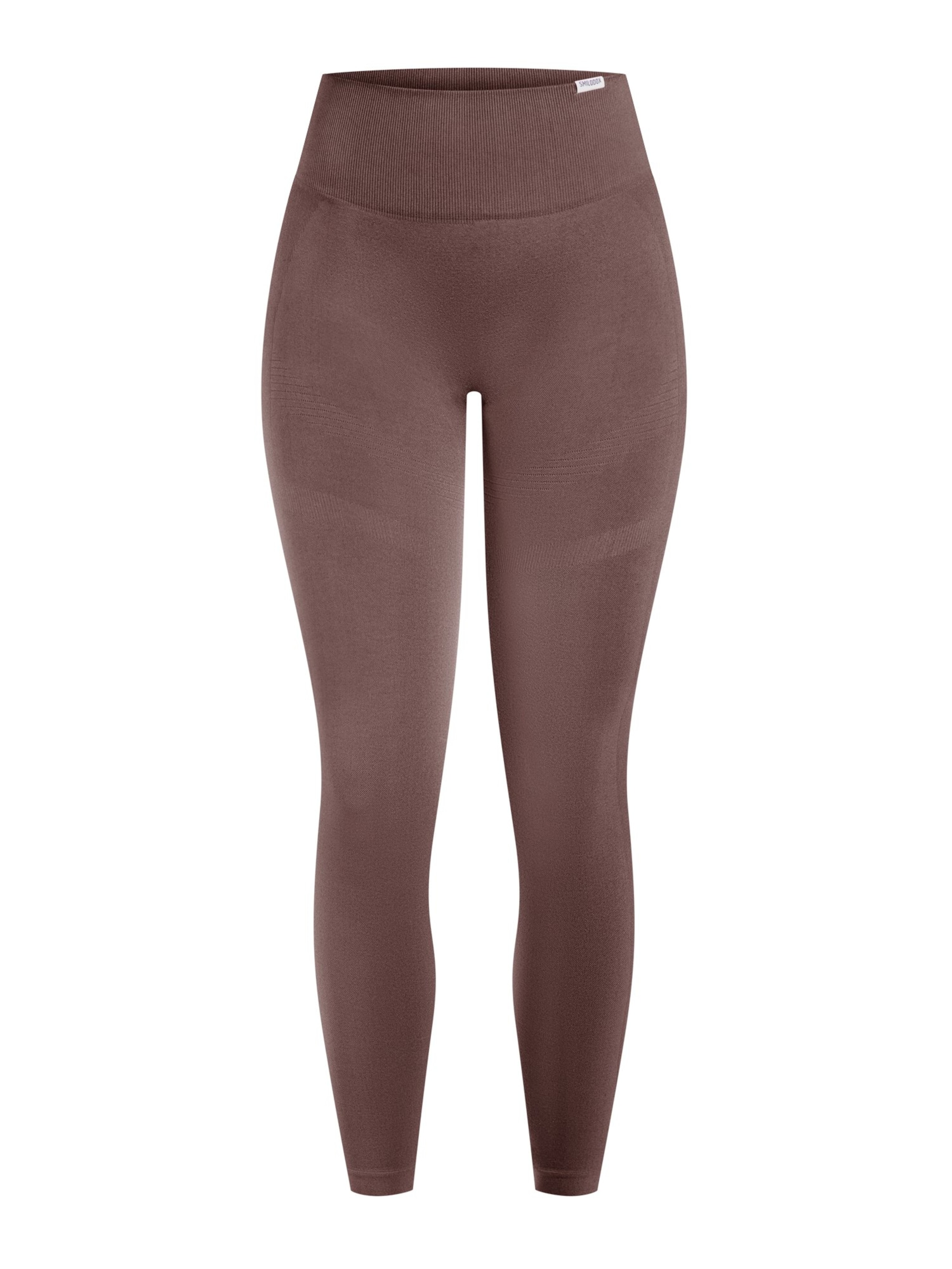 Skinny Leggings Smilodox en marron : devant