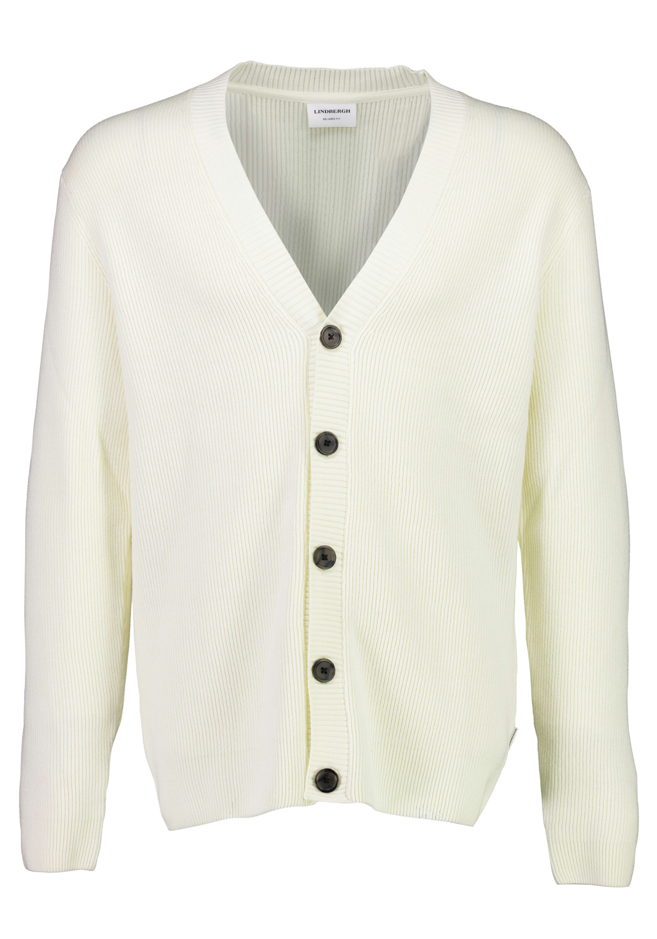 Lindbergh Knit Cardigan in White: front