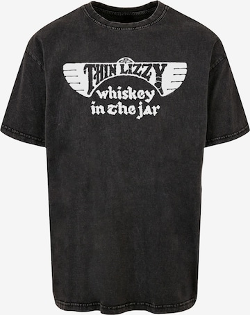 Merchcode Shirt 'Thin Lizzy - Whiskey Amended' in Zwart: voorkant