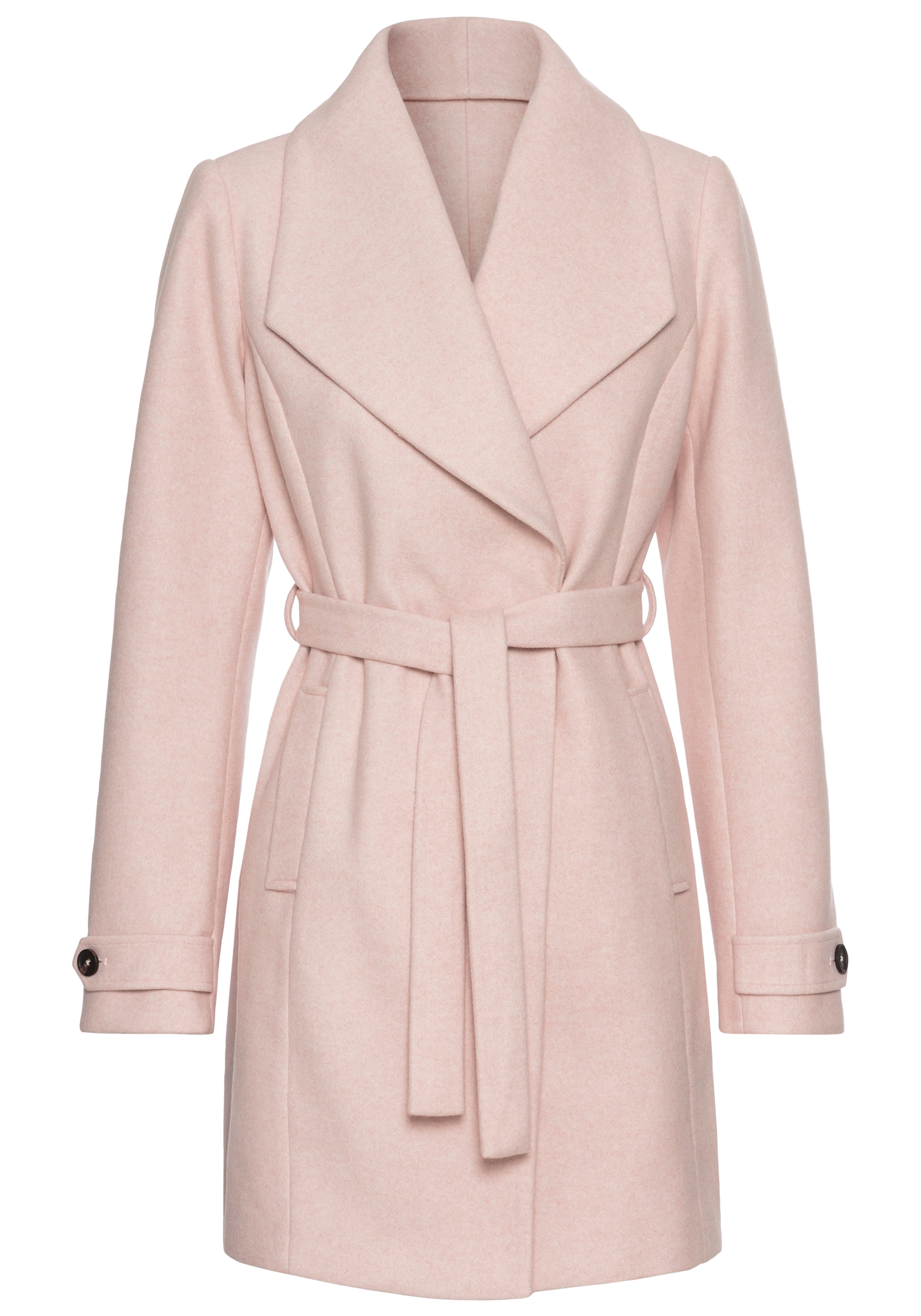 LAURA SCOTT Between-Seasons Coat in Pink: front