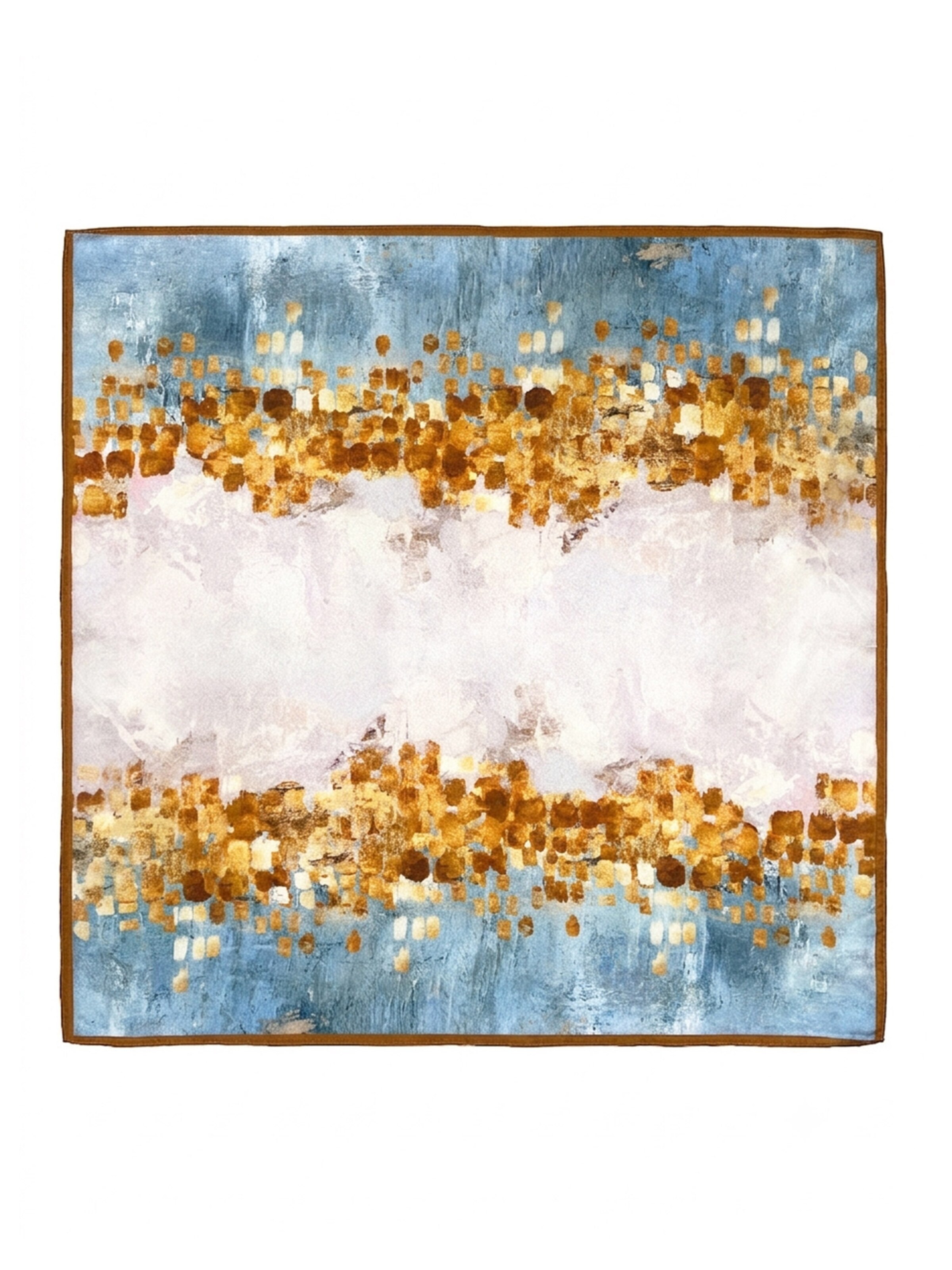 Vivi Idee Schal 'Seidentuch 53x53 cm Abstrakte Goldlichter'‌‌‌ in Gold: Vorderseite