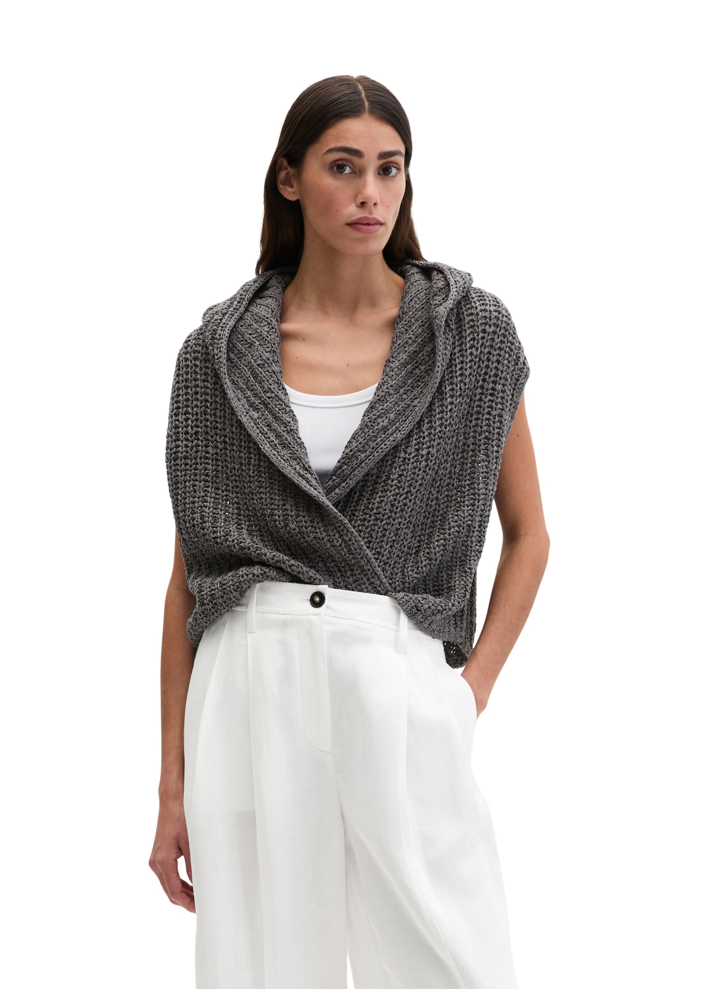 Marc O'Polo Knit cardigan in Grey: front