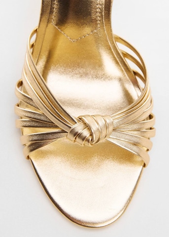 MANGO Strap Sandals 'Noto1' in Gold