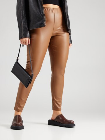 ONLY Carmakoma Skinny Leggings 'CARDana' in Brown: front