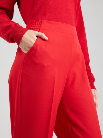 MORE & MORE Regular Trousers with creases in Red