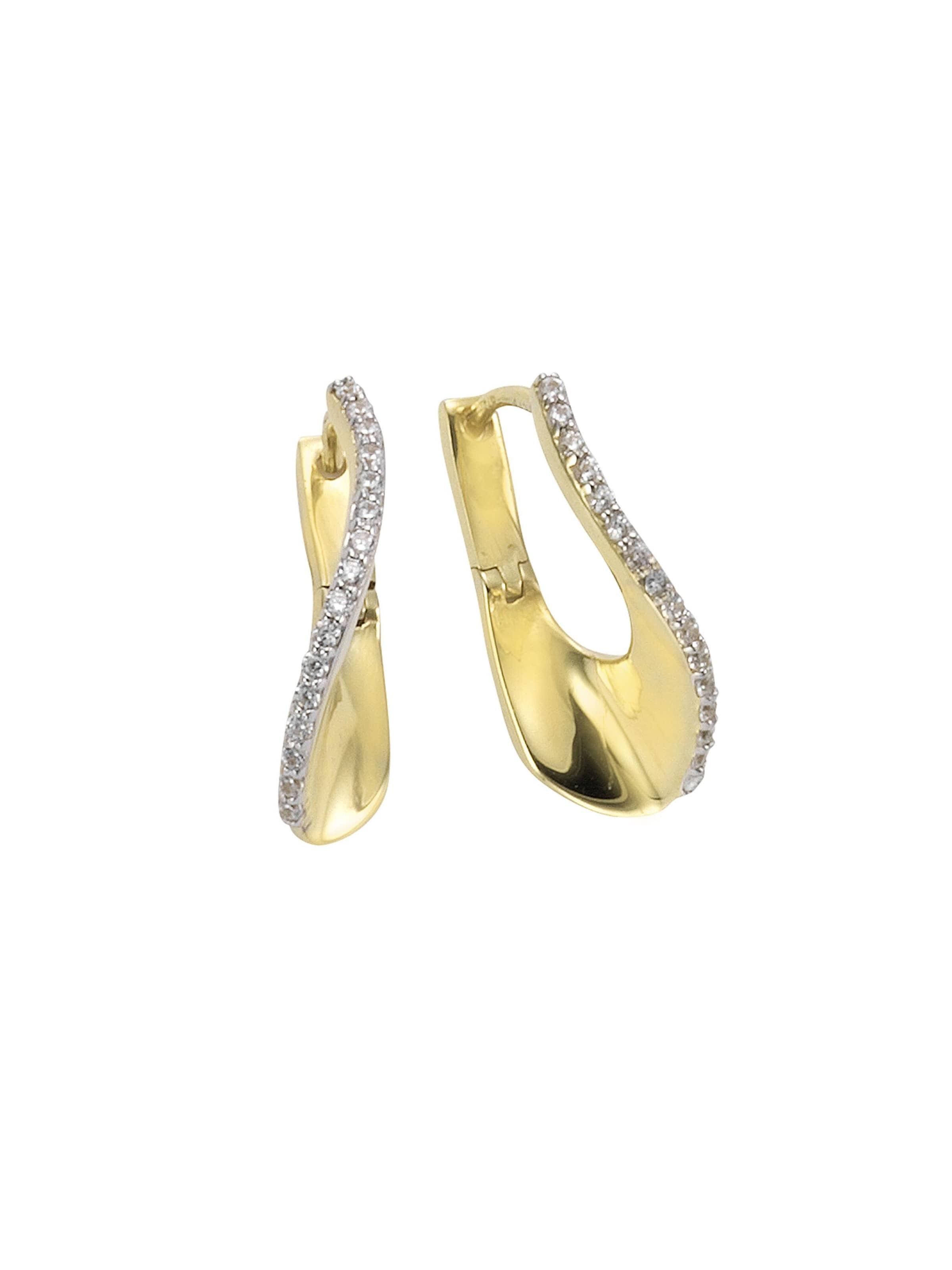 Boucles d'oreilles CELESTA en or : devant