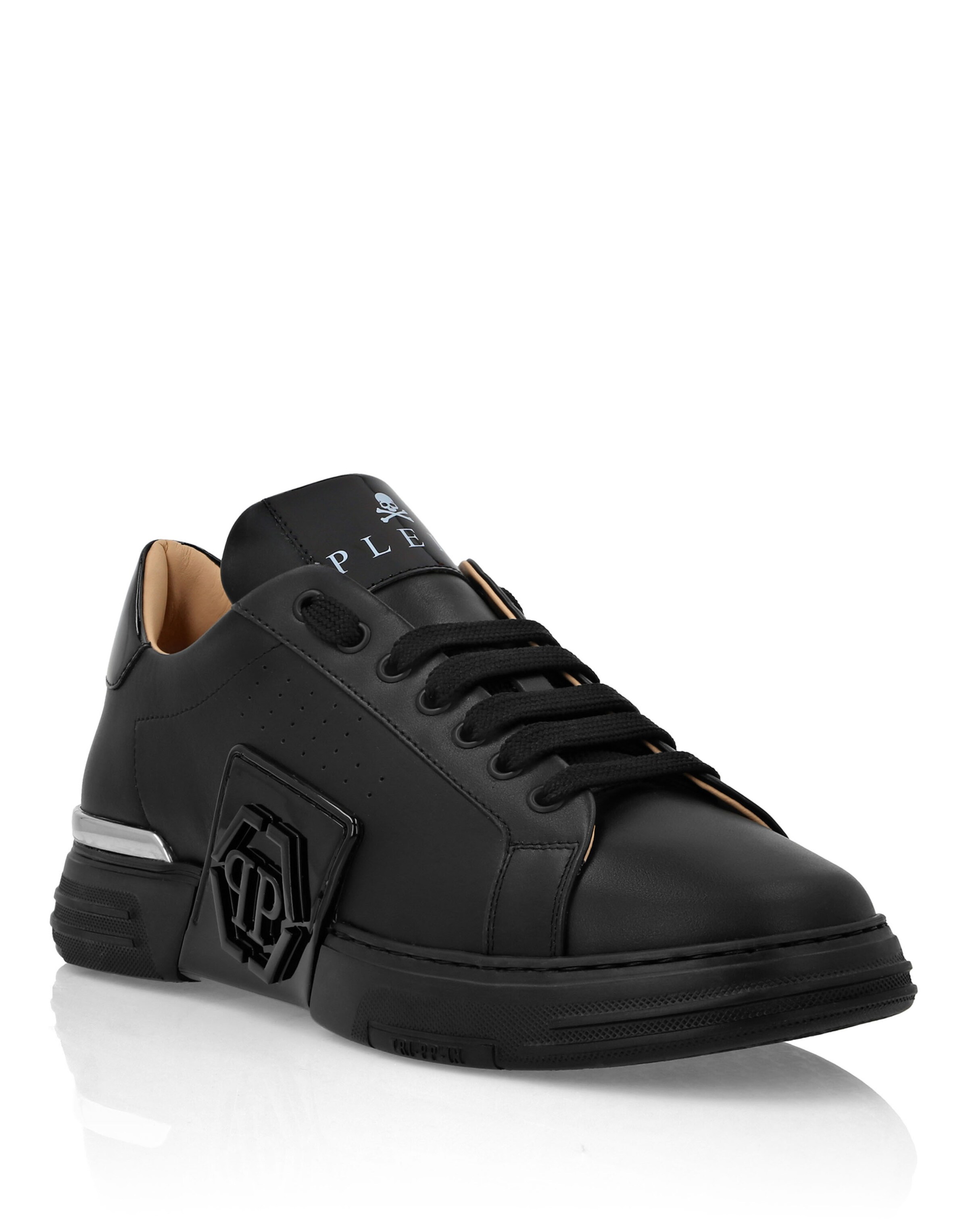 Philipp Plein Platform trainers 'Phantom Kicks' in Black: front