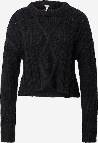 Free People Sweater in Black: front
