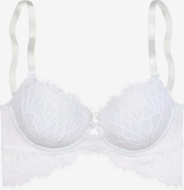 LASCANA Push-up Bra in White: front