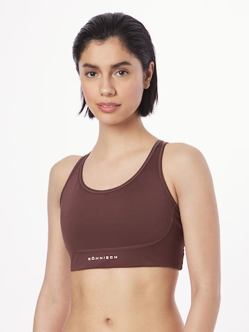 Röhnisch Bustier Sport-BH 'FLATTERING' in Braun: predná strana