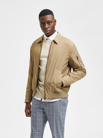 Veste mi-saison 'Royce' SELECTED HOMME en marron : devant