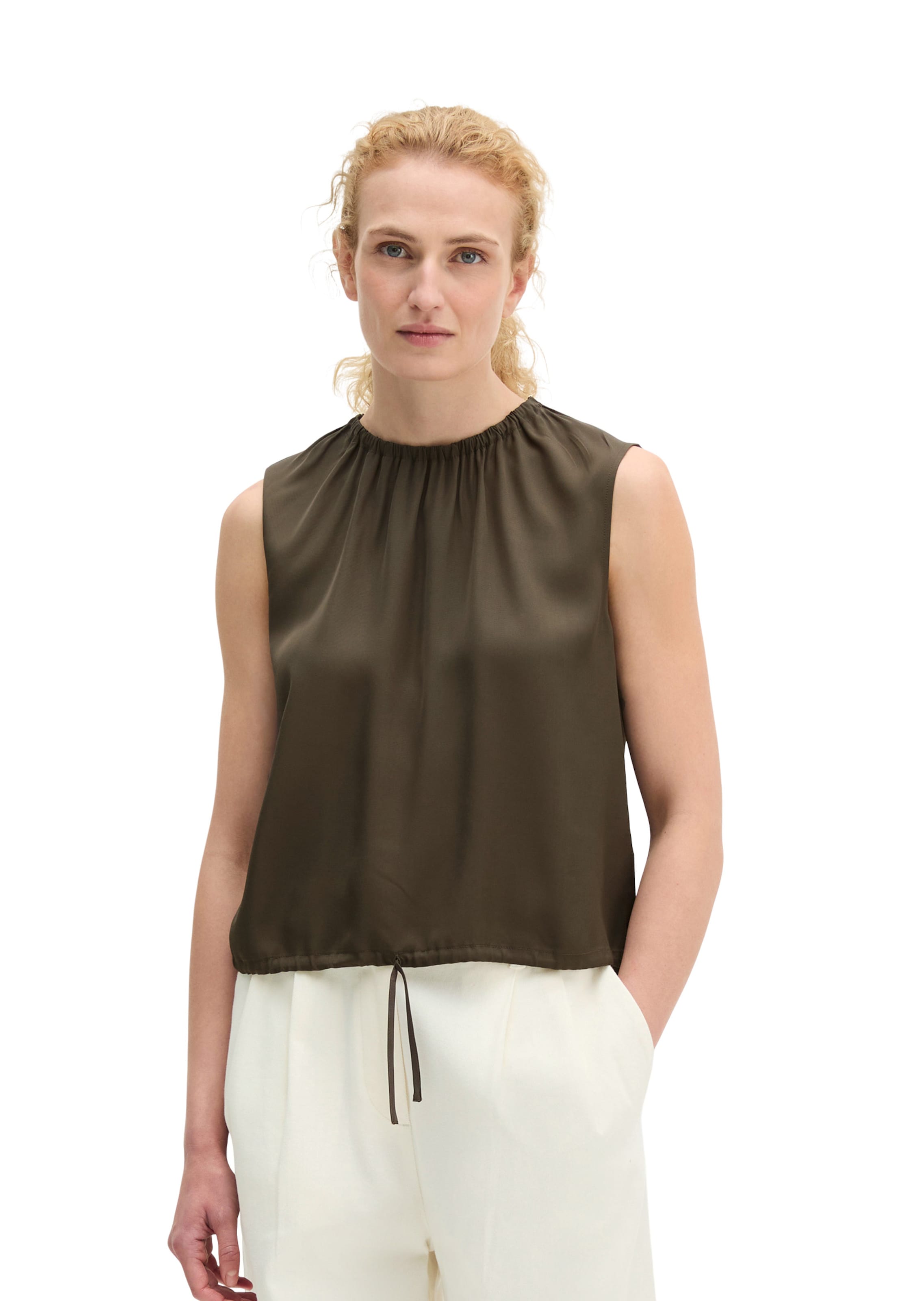 Marc O'Polo Bluse in Braun: Vorderseite