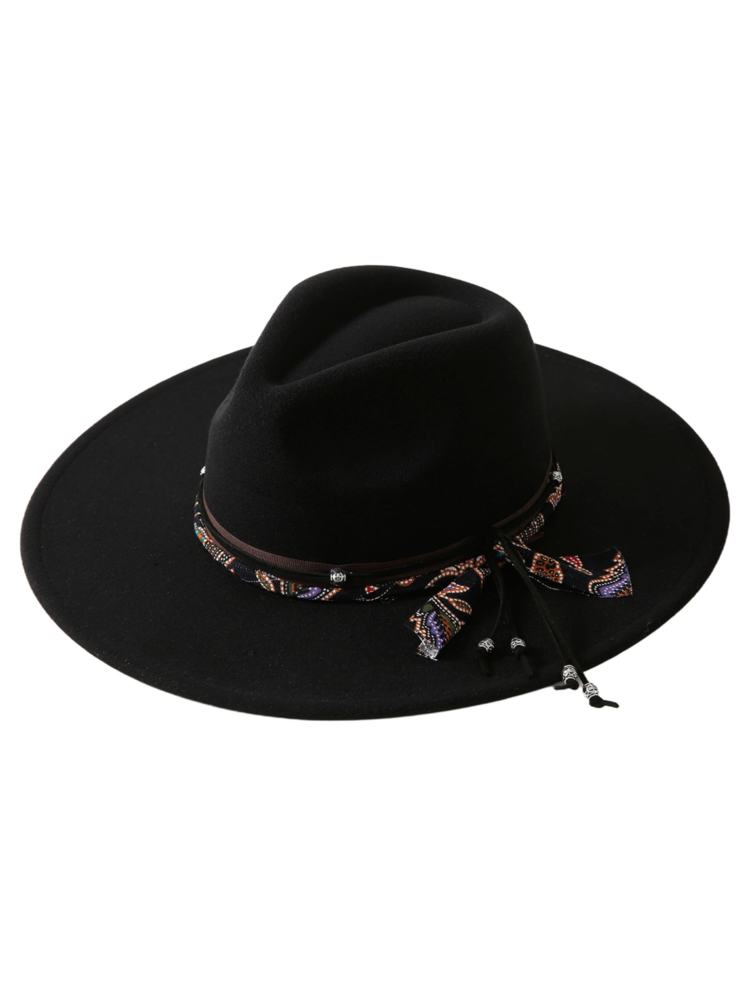 Emilie collection Hut 'Fedora'‌‌‌‌‌‌‌‌‌ in Schwarz: Vorderseite