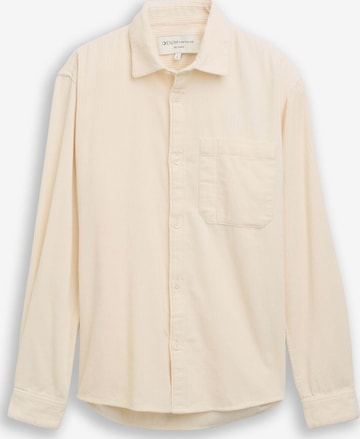 TOM TAILOR DENIM Overhemd in Beige: voorkant