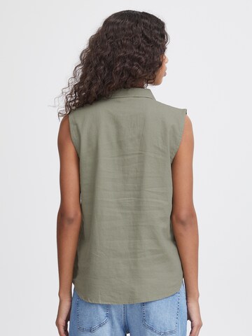 Camicia da donna 'Lino' di ICHI in verde