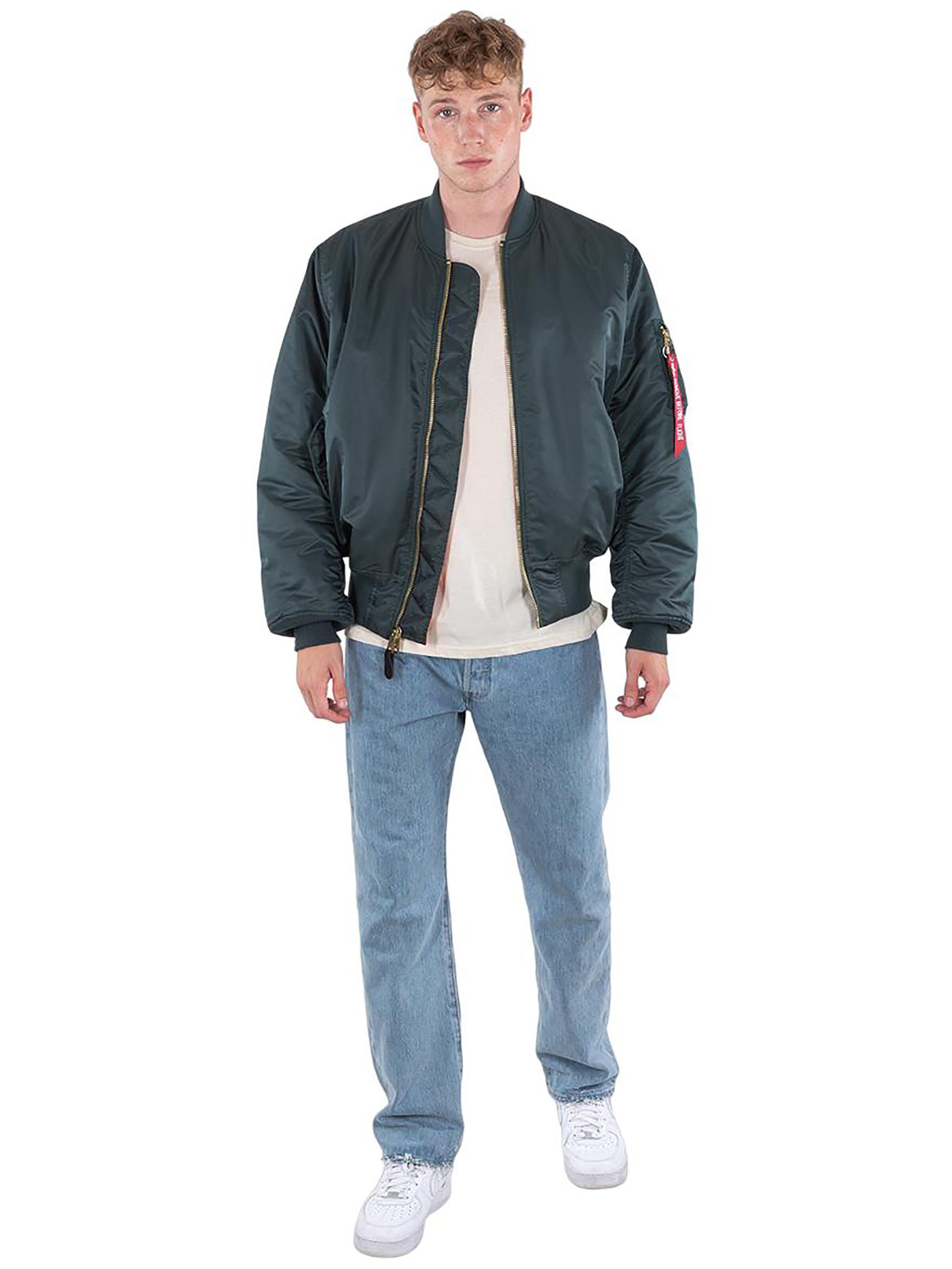 ALPHA INDUSTRIES - Chaqueta de entretiempo 'MA-1' en verde