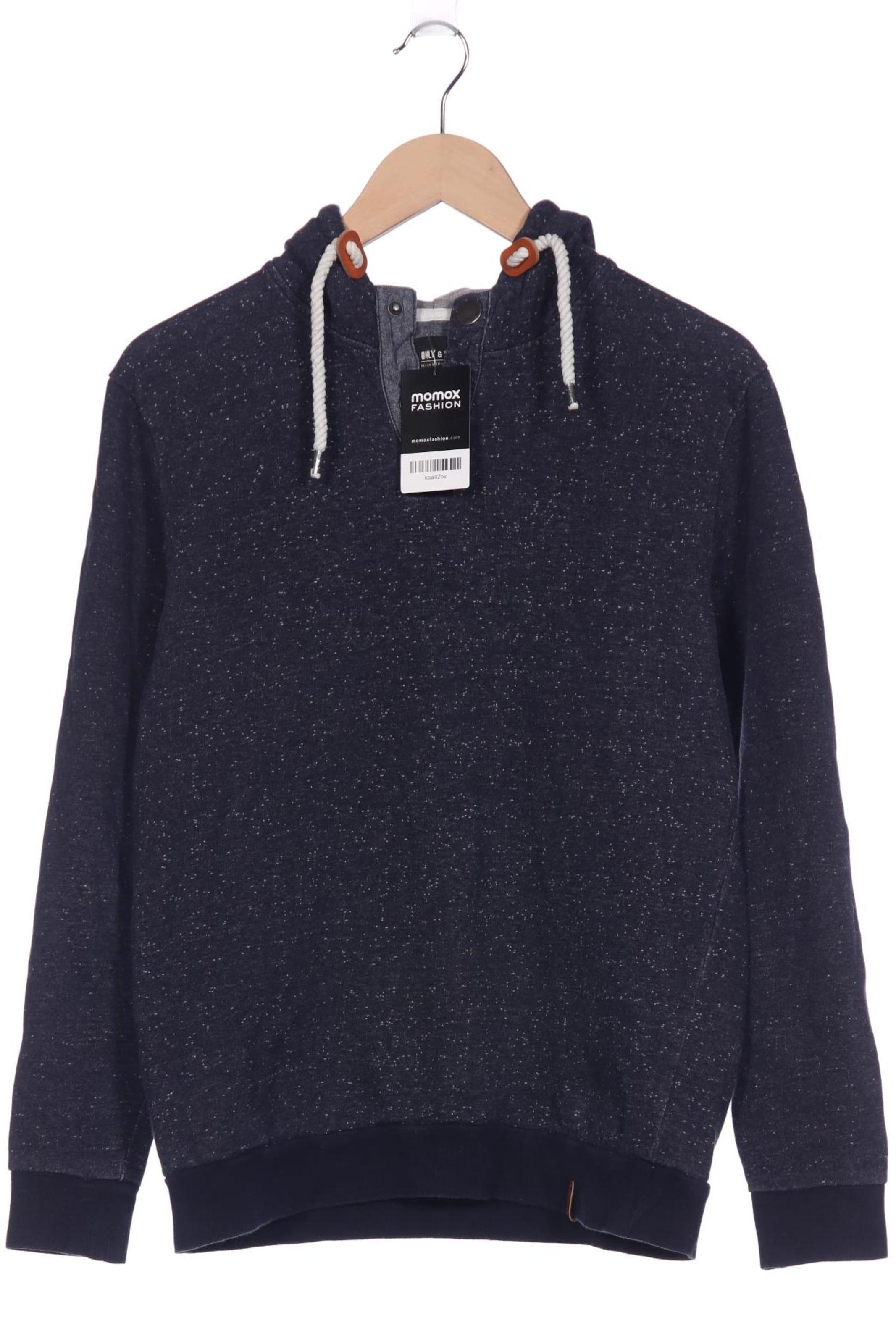 Only & Sons Sweatshirt & Zip-Up Hoodie in M in Blue: front