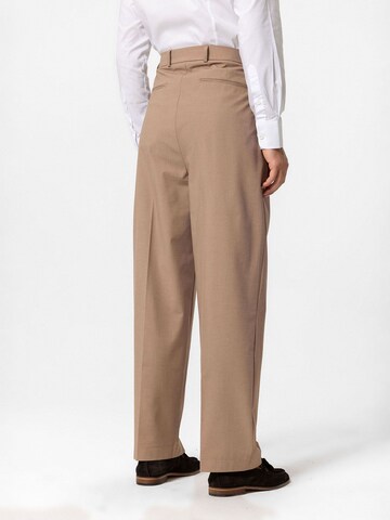 Antioch Regular Trousers with creases 'Claudio' in Brown