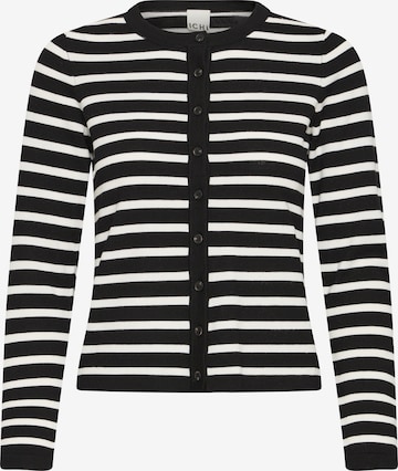 ICHI Knit Cardigan 'LULS ' in Black: front
