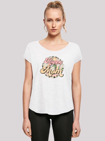 T-shirt 'Mothers Day Floral Design Happy Mom Motherhood Appreciation' F4NT4STIC en blanc : devant