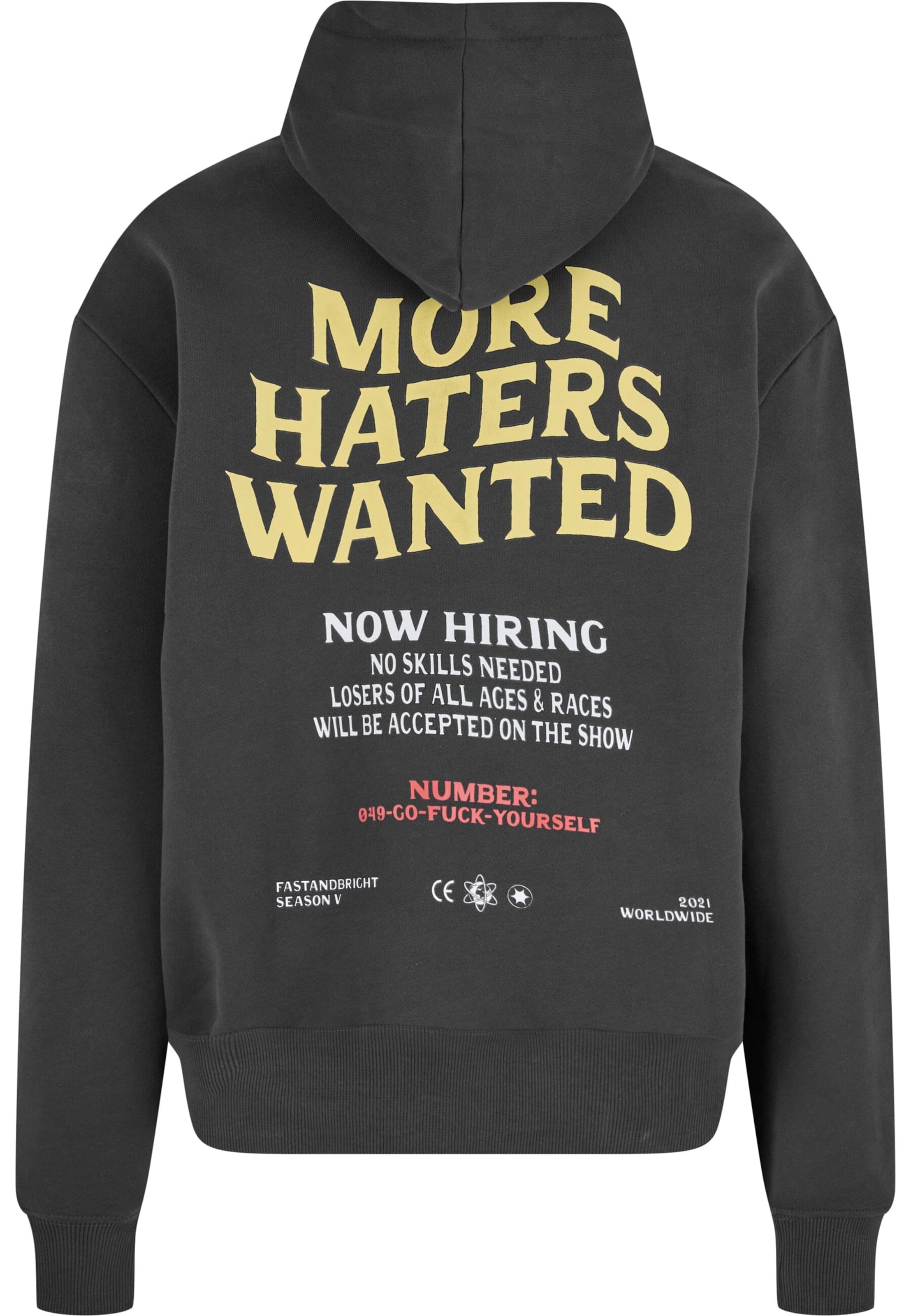 Fast & Bright Mikina 'Now Hiring' - Sivá