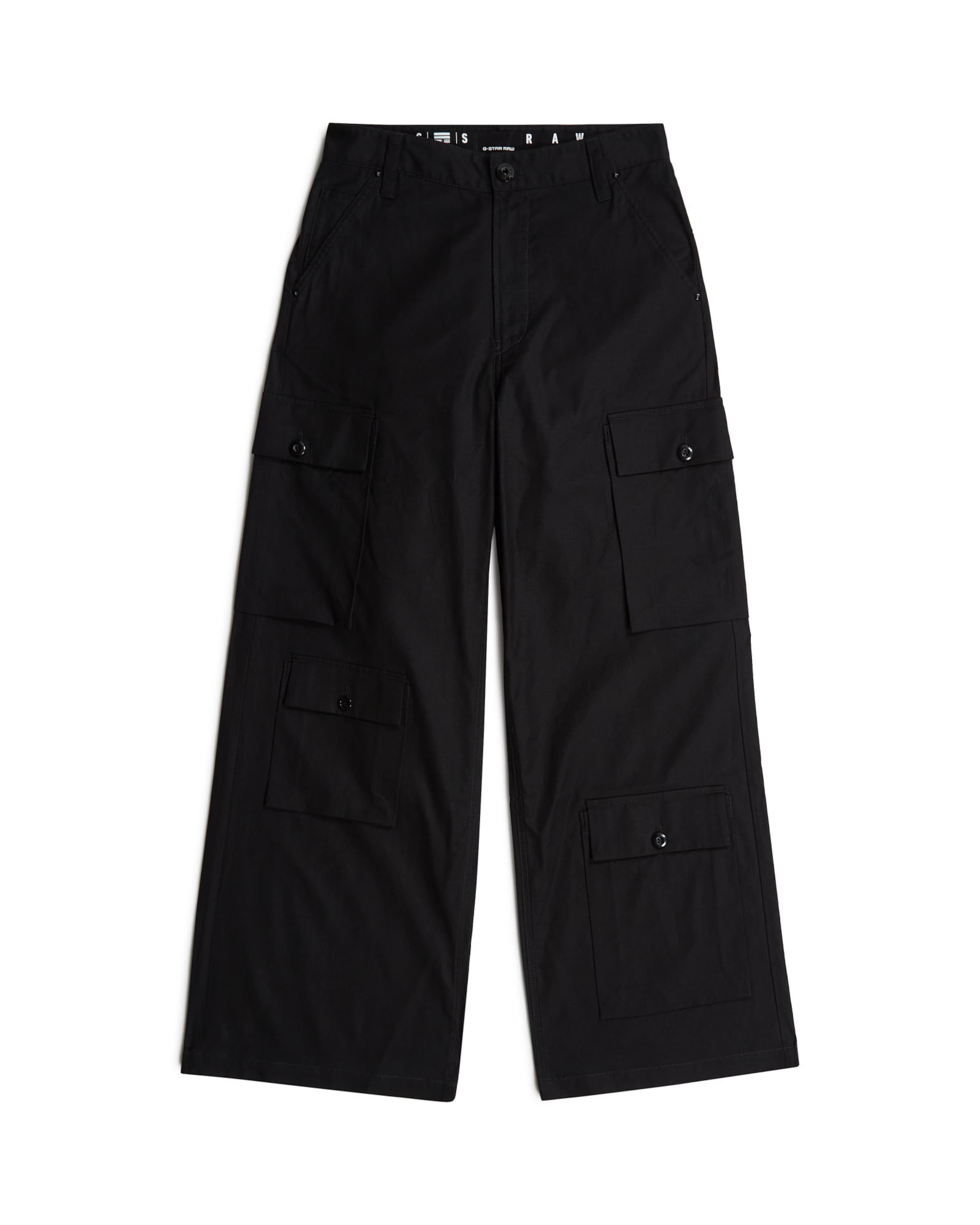 G-STAR Baggy Cargobroek 'Mega' in Zwart: voorkant