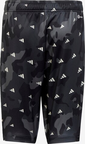 ADIDAS SPORTSWEAR Regular Sports trousers 'Train Essentials Seasonal Aeroready Allover Print -Fit' in Grey