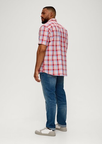 s.Oliver Men Big Sizes Regular fit Button Up Shirt in Red