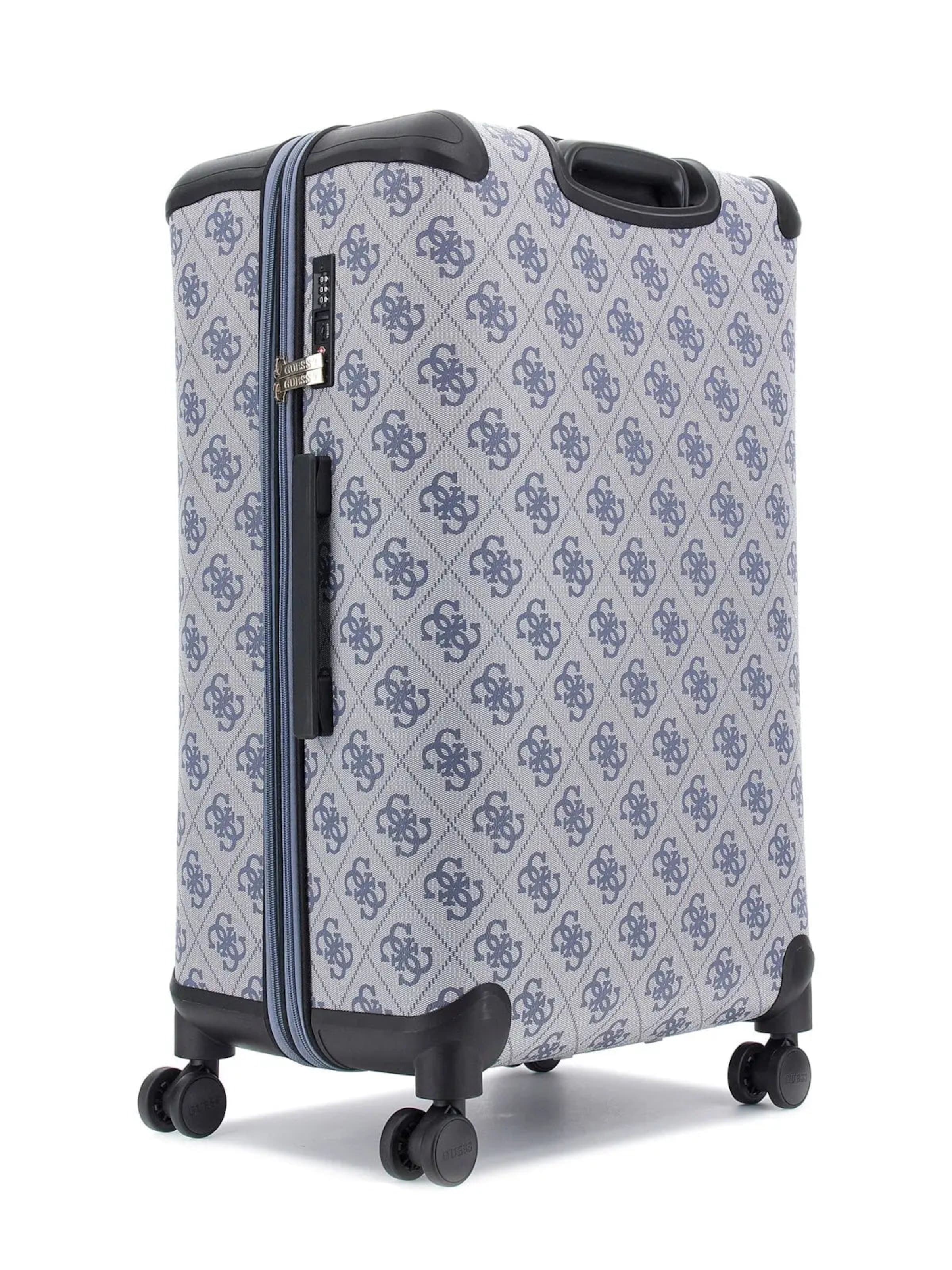 GUESS Kuffert 'Guess Valise Berta Toiletry Train Slate Logo OB8688988' i blå