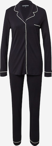 SCHIESSER Pyjama in Zwart: voorkant