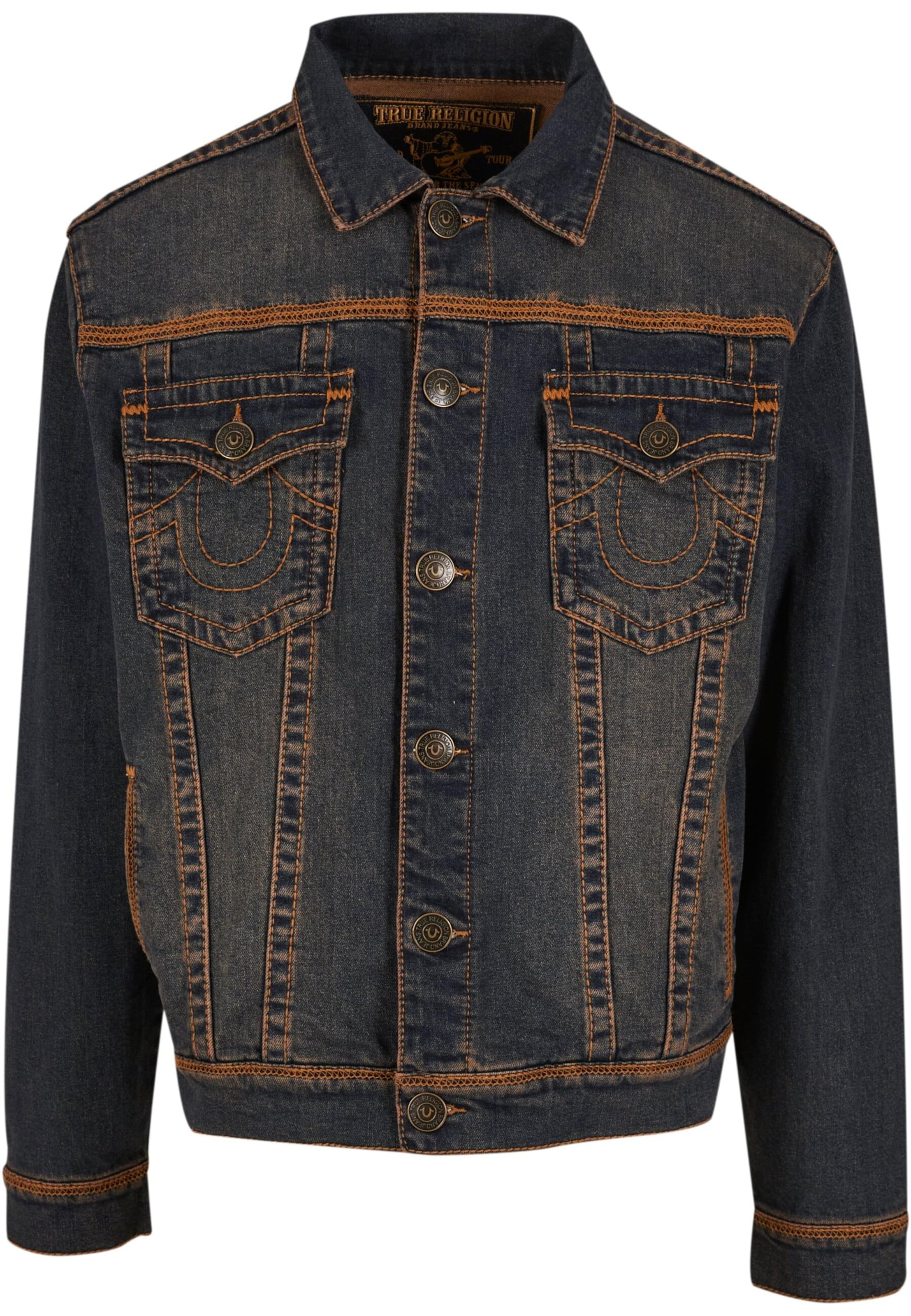 Veste mi-saison True Religion en bleu : devant
