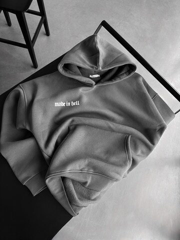Sweat-shirt 'Oversize Made in Hell Hoodie - Anthracite' Kleidermafia en gris