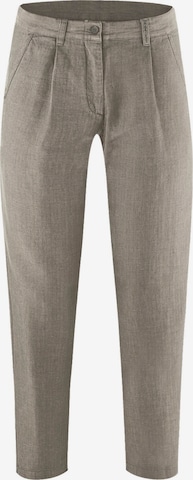 HempAge Pleat-Front Pants ' Legere Chinohose ' in Grey: front