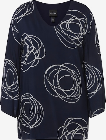 Ulla Popken Blouse in Blauw: voorkant