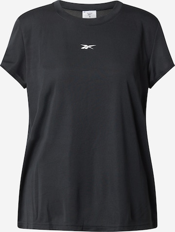 Reebok SportTehnička sportska majica - crna boja: prednji dio