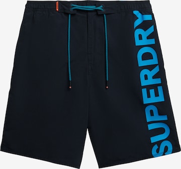 Superdry Boardshorts in Blauw: voorkant