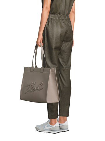 Karl Lagerfeld - Shopper 'Grainy' en gris