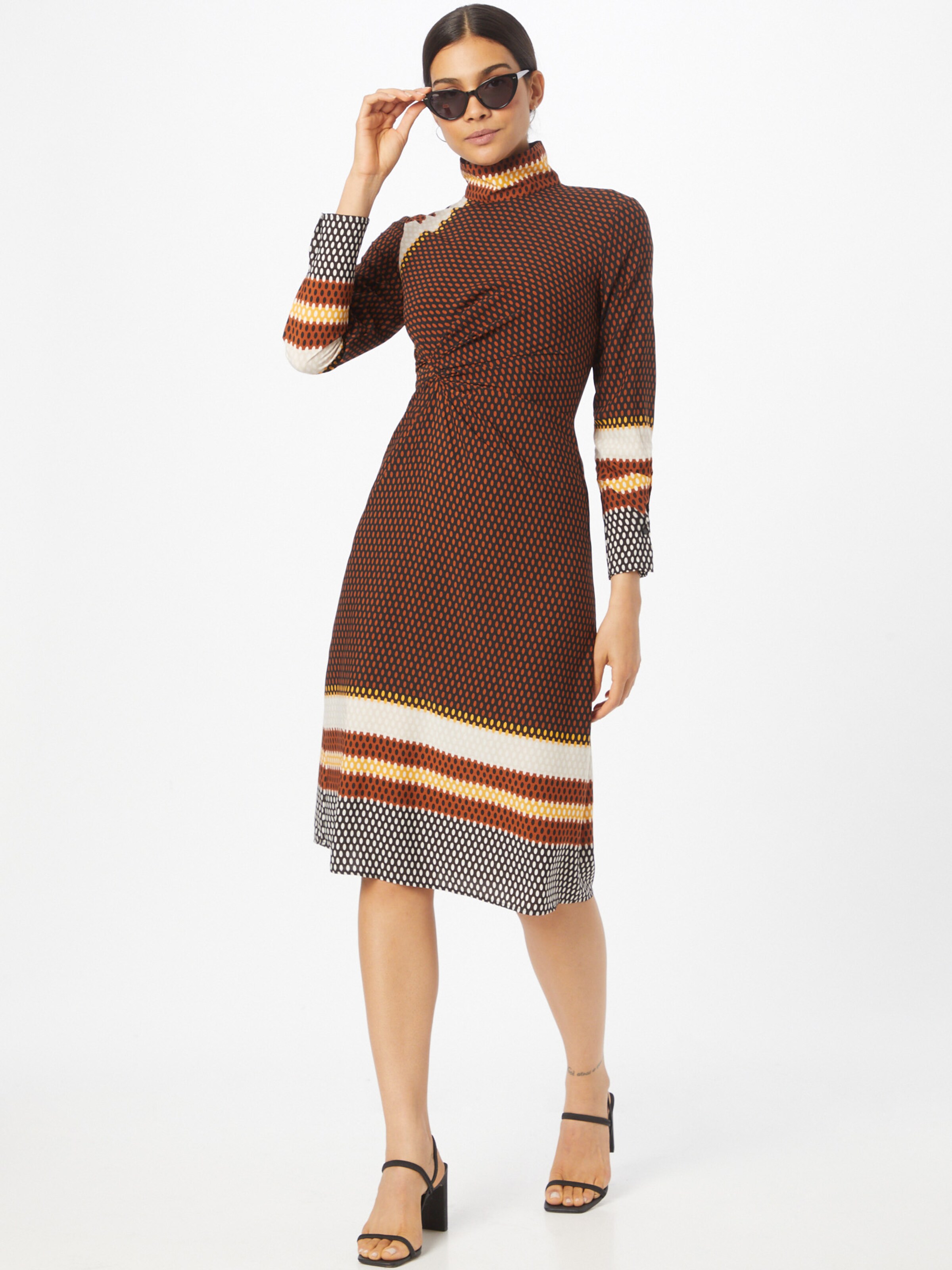 Frauen Große Größen Sisley Kleid in Braun - DN22437 Frauen Große Größen Sisley Kleid in Braun - DN22437