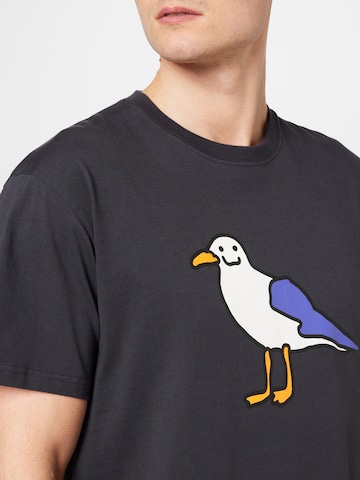 Cleptomanicx Shirt 'Smile Gull' in Black