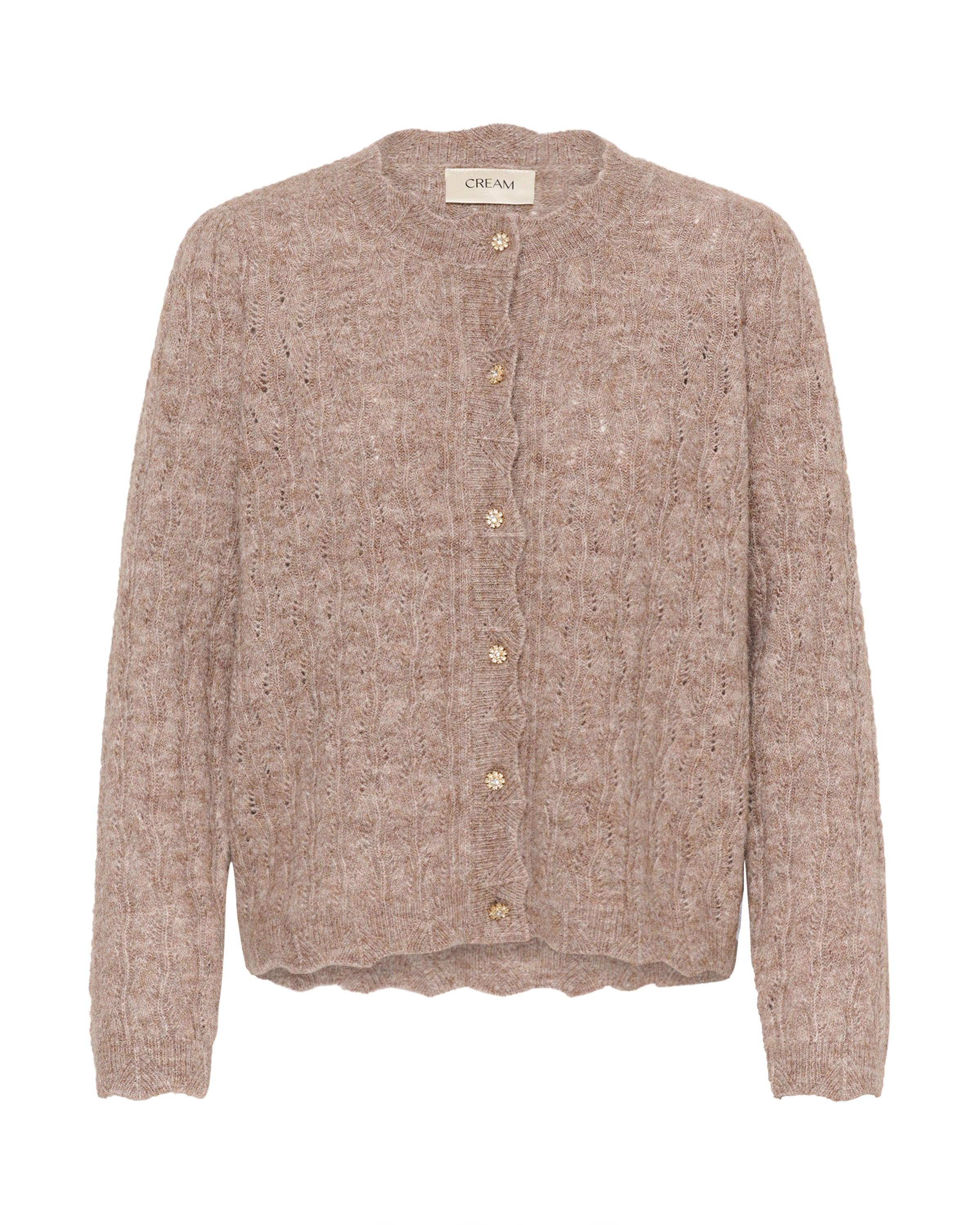 Cream Strickjacke 'Junah' in Braun: Vorderseite